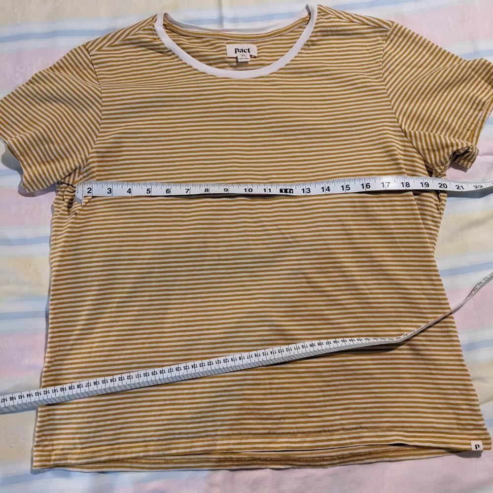 PACT Organic Sustainable Cotton Striped Basic Tee XL